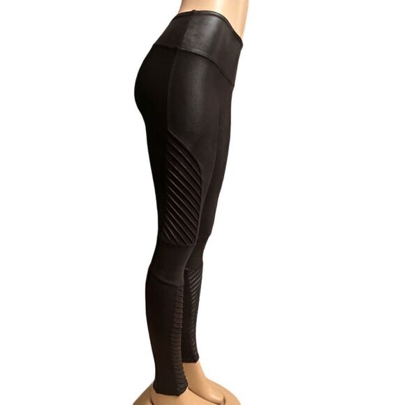 Spanx Vegan Leather Moto Leggings - Picture 6 of 9